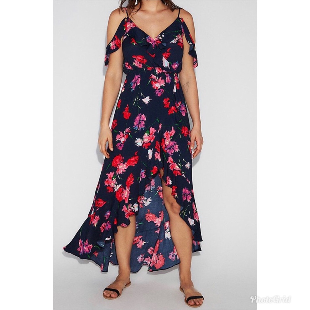Express Cold Shoulder Maxi Dress